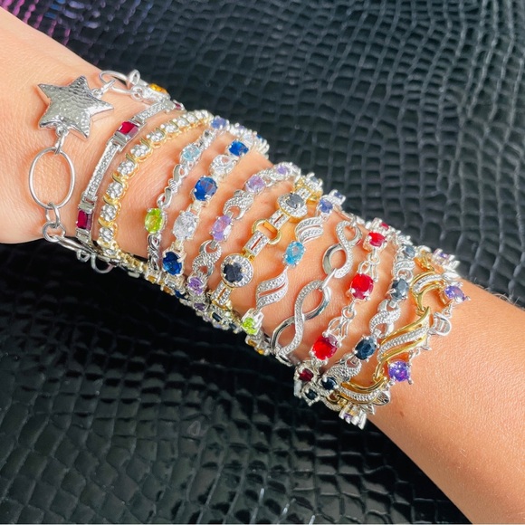 Sterling Silver Tennis Bracelets with Natural Gemstones ‼️ ASK FOR PRICE… - Picture 3 of 17